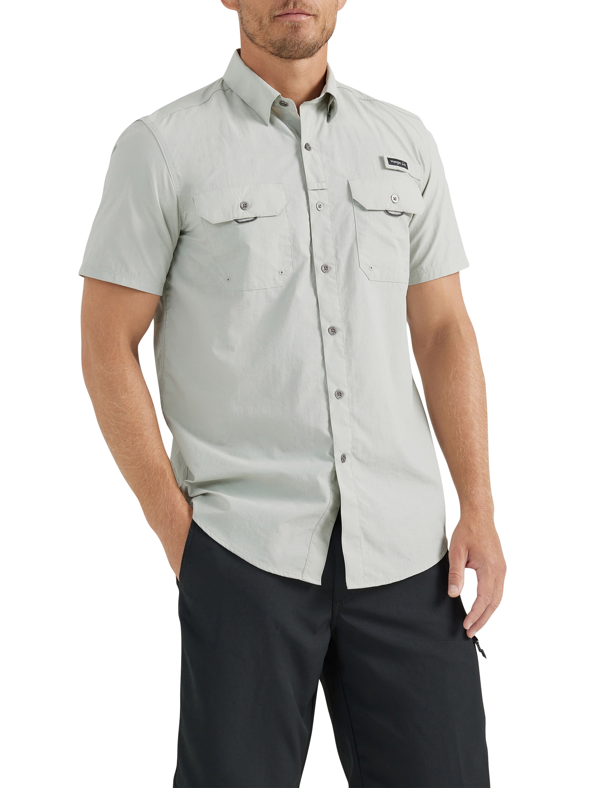 Men’s Outdoor Short Sleeve Fishing Shirt with UPF 40 Protection, Sizes S-5XL