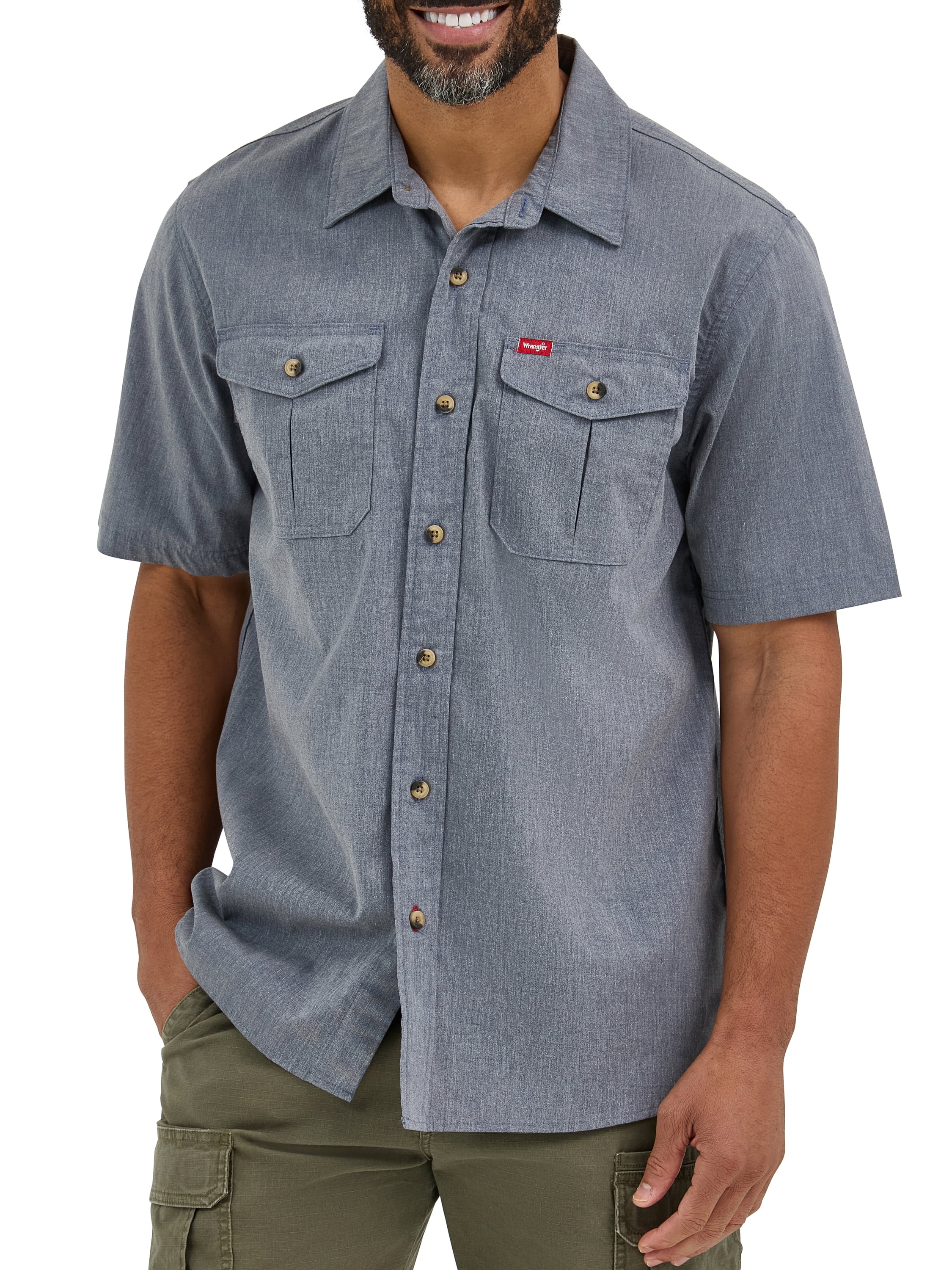 Men’s Relaxed Stretch Short Sleeve Shirt, Sizes S-5XL