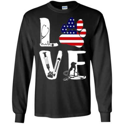 AVE Nurse Love American Flag Dog Cat Animal  - Image 5