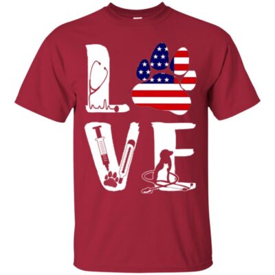 AVE Nurse Love American Flag Dog Cat Animal  - Image 4